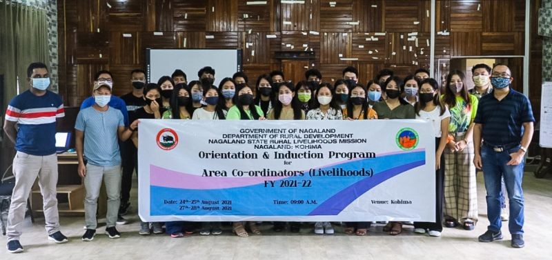 Participants of the orientation and induction programmes along with resource persons. (Photo Courtesy: NSRLM)